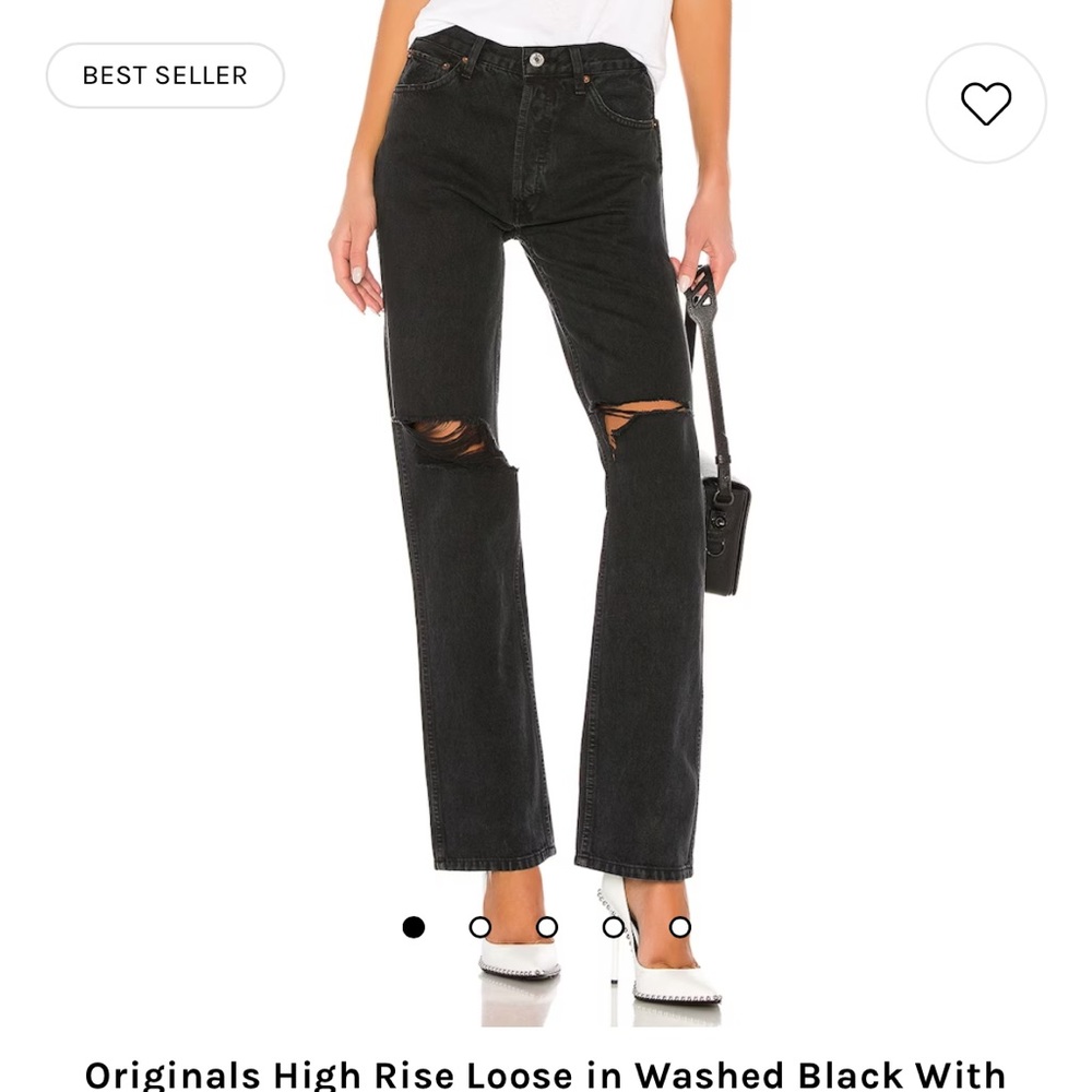 Redone straight leg jeans in size 26